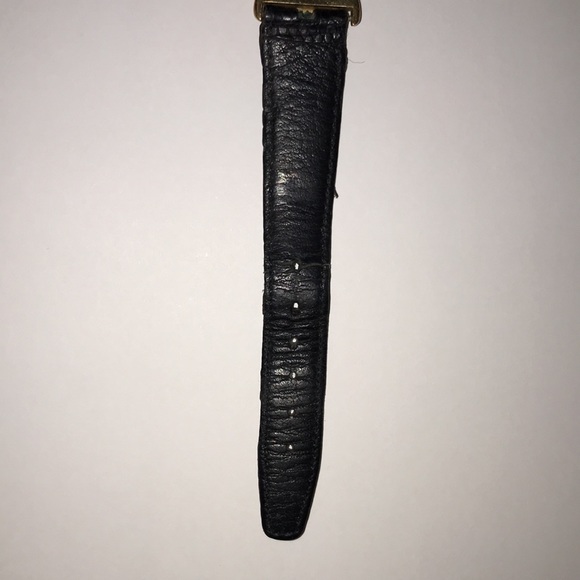 Vintage Gucci Black Leather Band Gold Tone Watch 3400F M - Picture 10 of 12